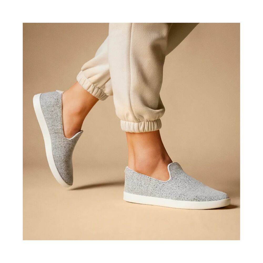 Allbirds Women's Wool Lounger Dapple Gray & Cream Slip On Comfort Shoes Sneakers